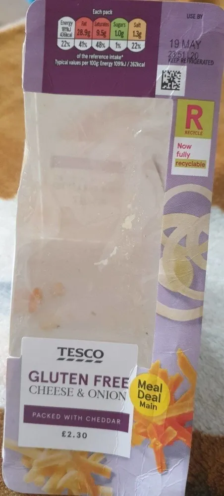 Cheese and onion sandwich