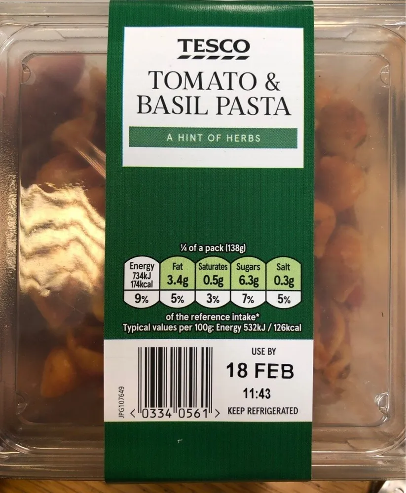 Tomato & basil pasta