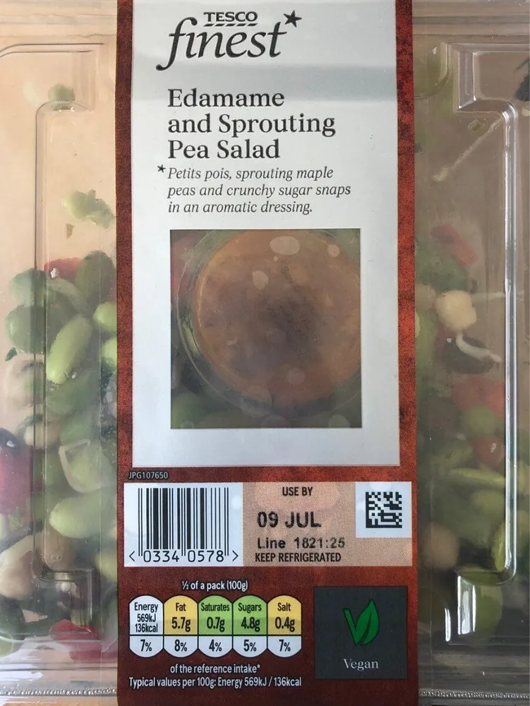 Tesco finest Edamame and Sprouting Pra Salad