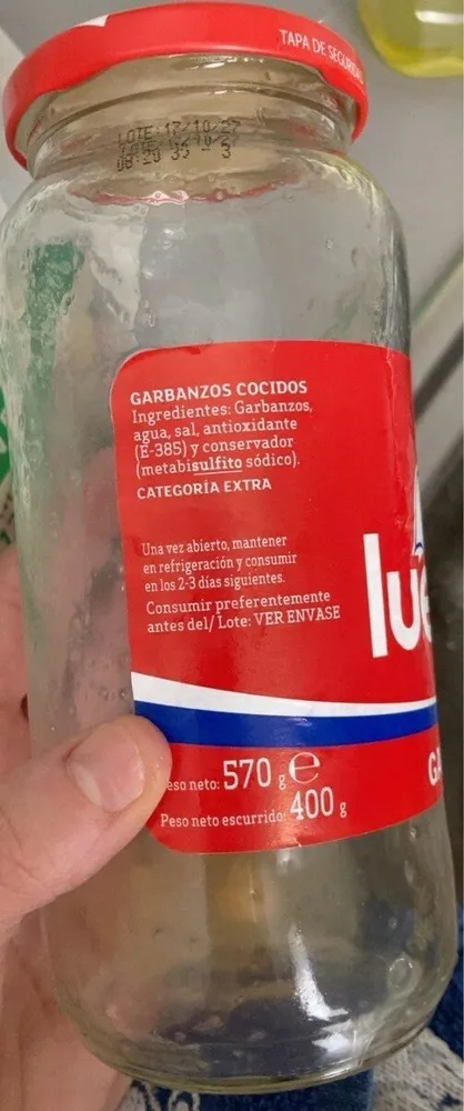 Garbanzos cocidos luengo