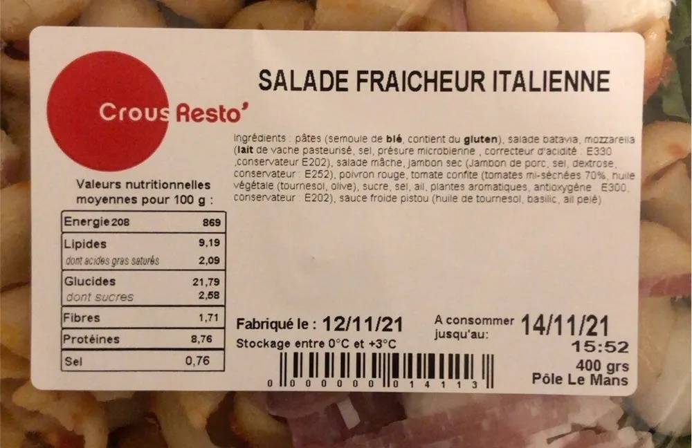 Salade Fraicheur Italienne