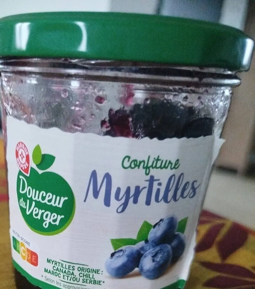Confiture myrtille douceur du verger