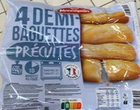 4 demi-baguettes précuites