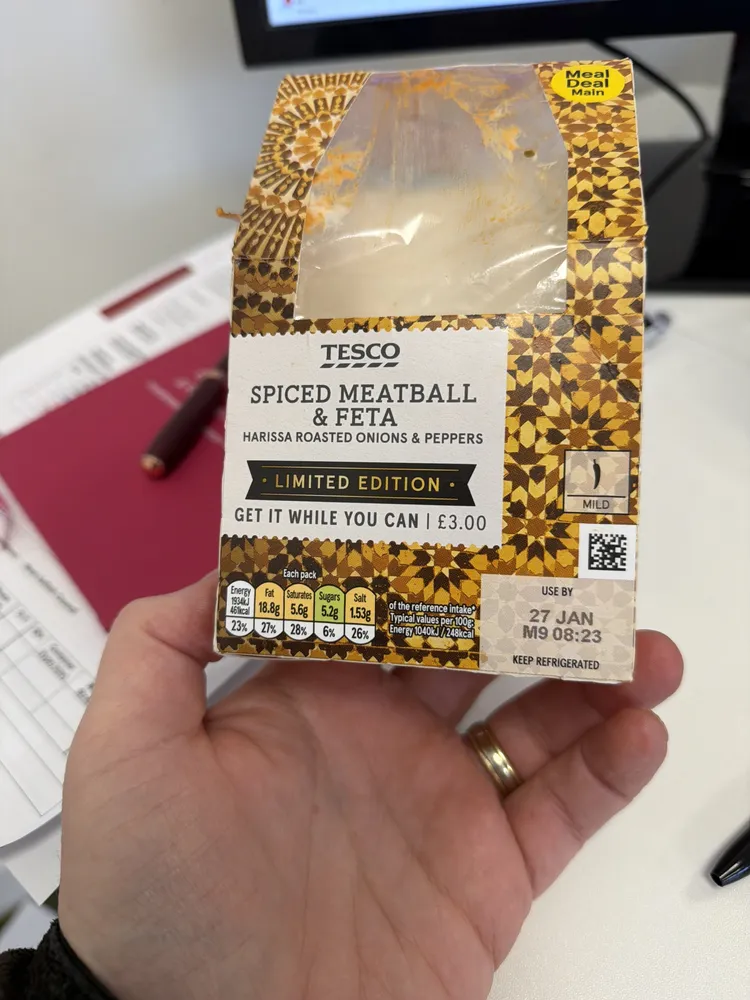 Spiced Meatball And Feta Wrap