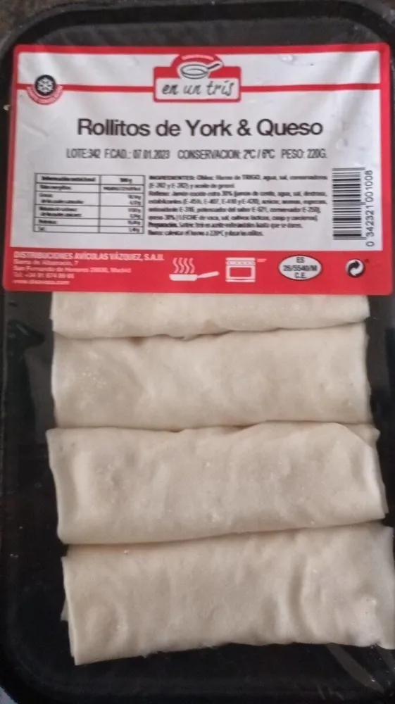 Rollito York y queso