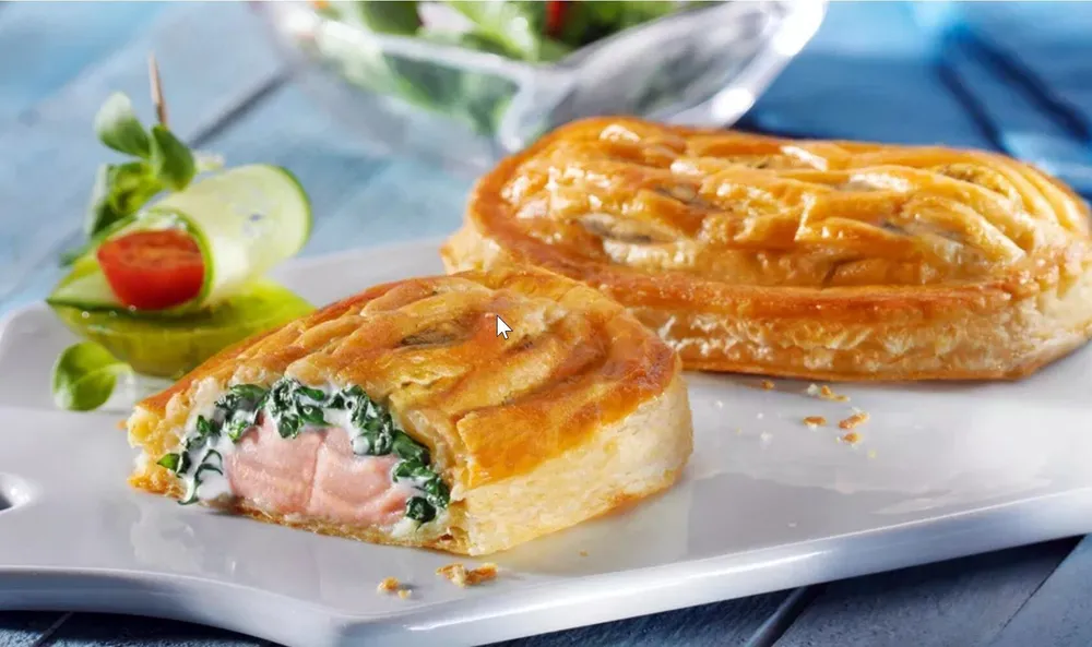 Salmón en hojaldre con espinacas