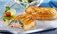 Salmón en hojaldre con espinacas