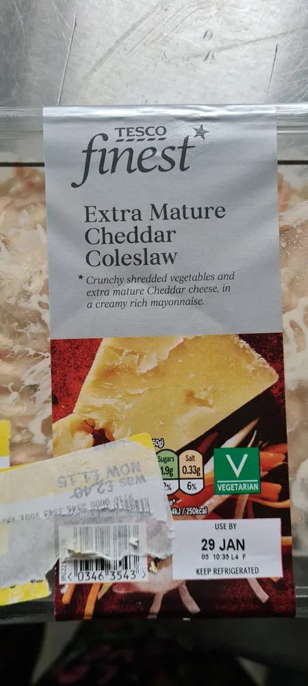 Extra mature cheddar coleslaw