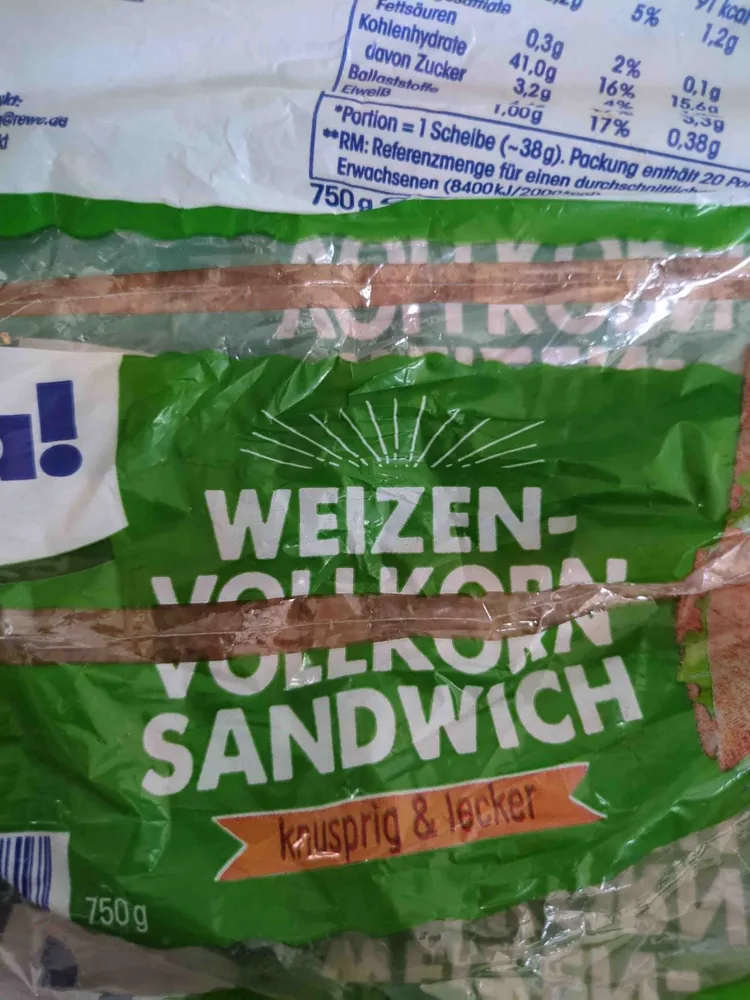 Weizenvollkornsandwich