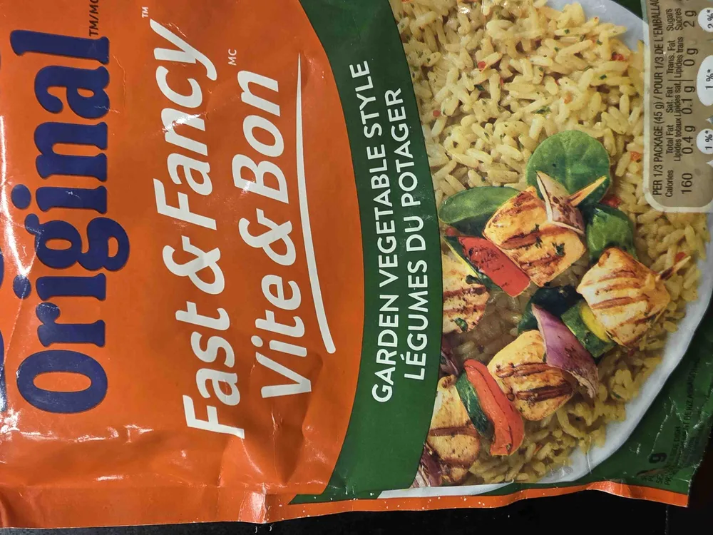 Rice Fast and fancy garden vegetable style