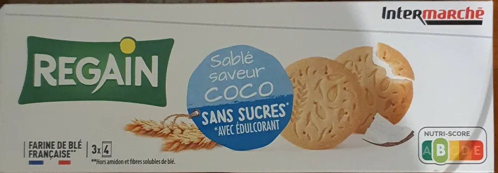 Sablé coco sans sucre avec édulcorant Regain