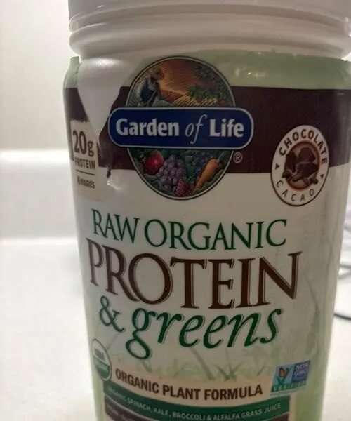 Raw organic protein and greens