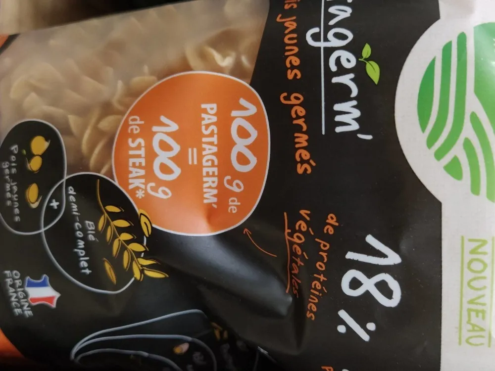Fusilli pois jaunes germés