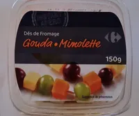 Dès de fromage gouda-mimolette