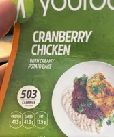 Cranberry chicken with creamy potato bake