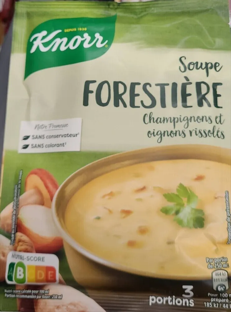 Soupe forestière-champignons et oignons rissolés