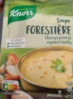 Soupe forestière-champignons et oignons rissolés