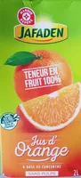 Jus d'Orange à base de concentré sans pulpe