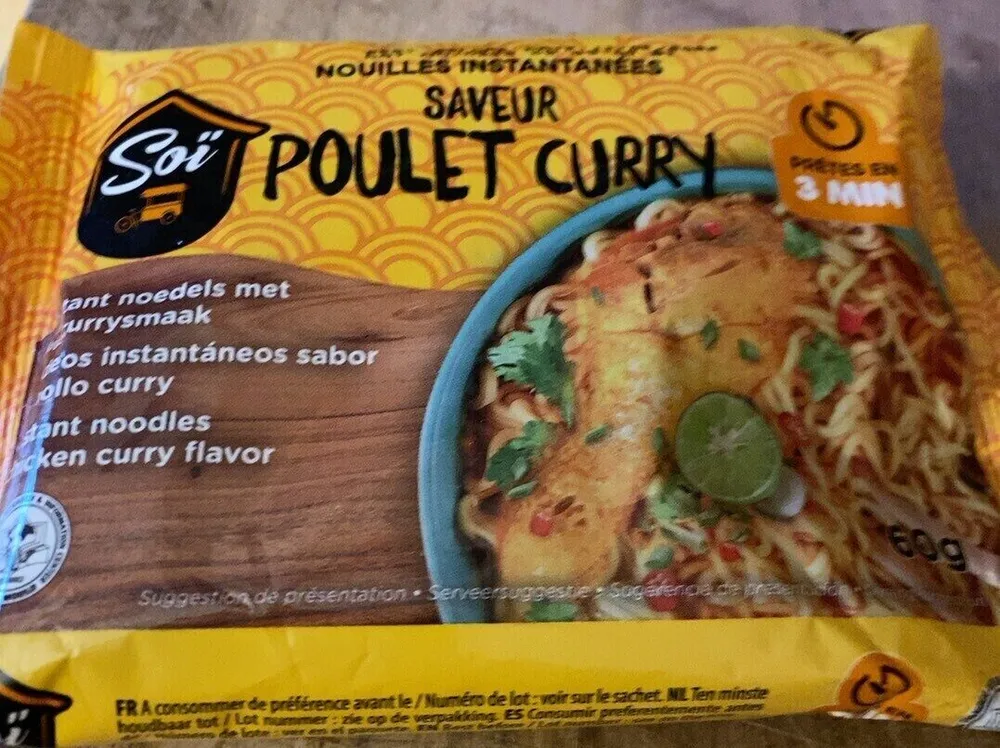 Nouilles instantanées poulet curry
