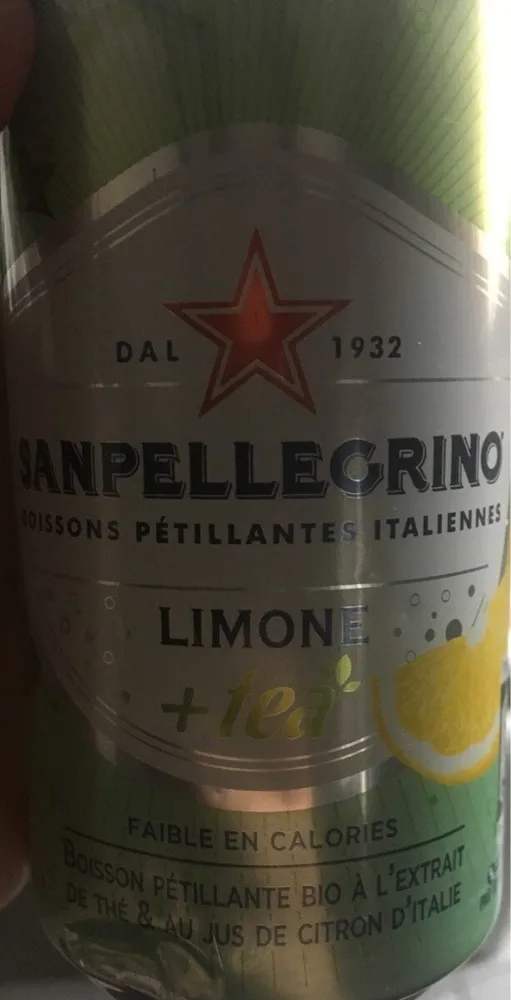 San pellegrino limone + tea
