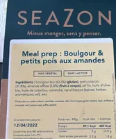 Meal prep : boulgour et petits pois aux amandes