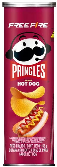 Salgadinho De Batata Hot Dog Free Fire Pringles Tubo 158g