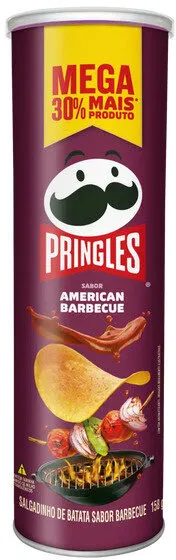 Salgadinho De Batata American Barbecue Pringles Mega Tubo 158g