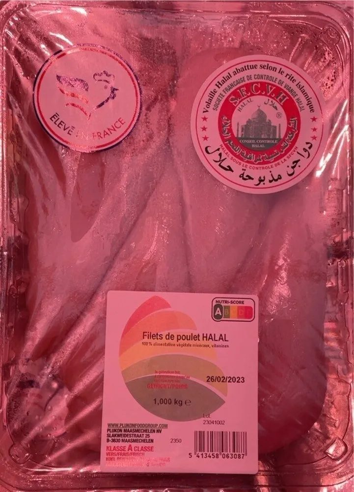 Filets de poulet halal