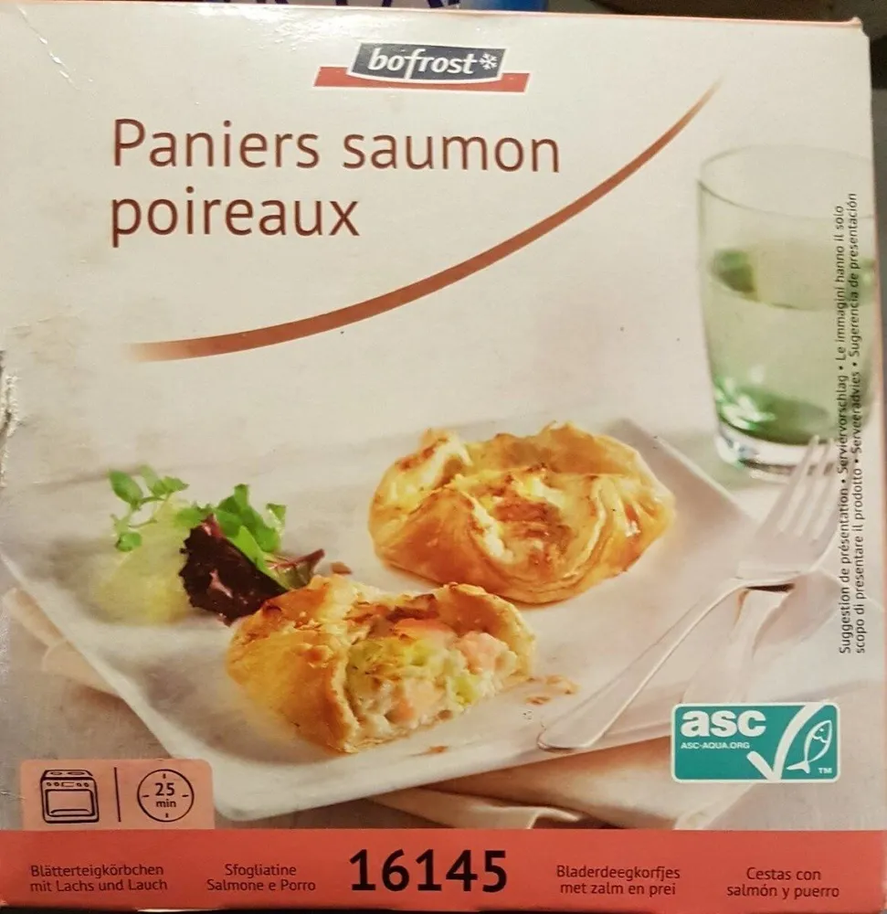 Paniers saumon poireaux