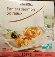 Paniers saumon poireaux