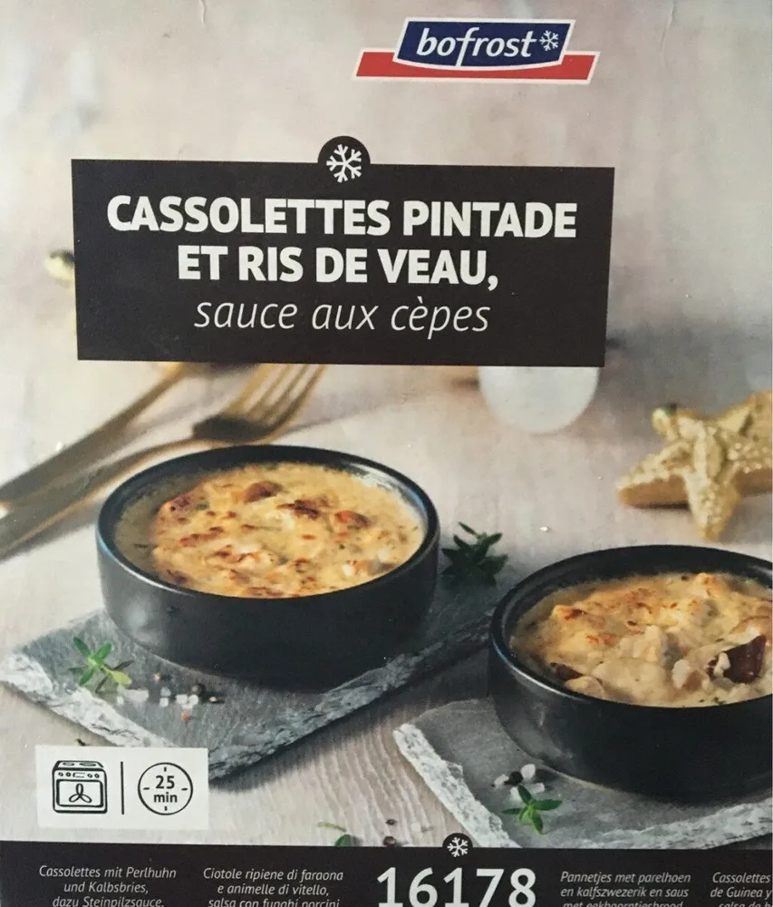 Cassolette pintade et ris de veau