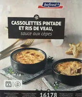Cassolette pintade et ris de veau