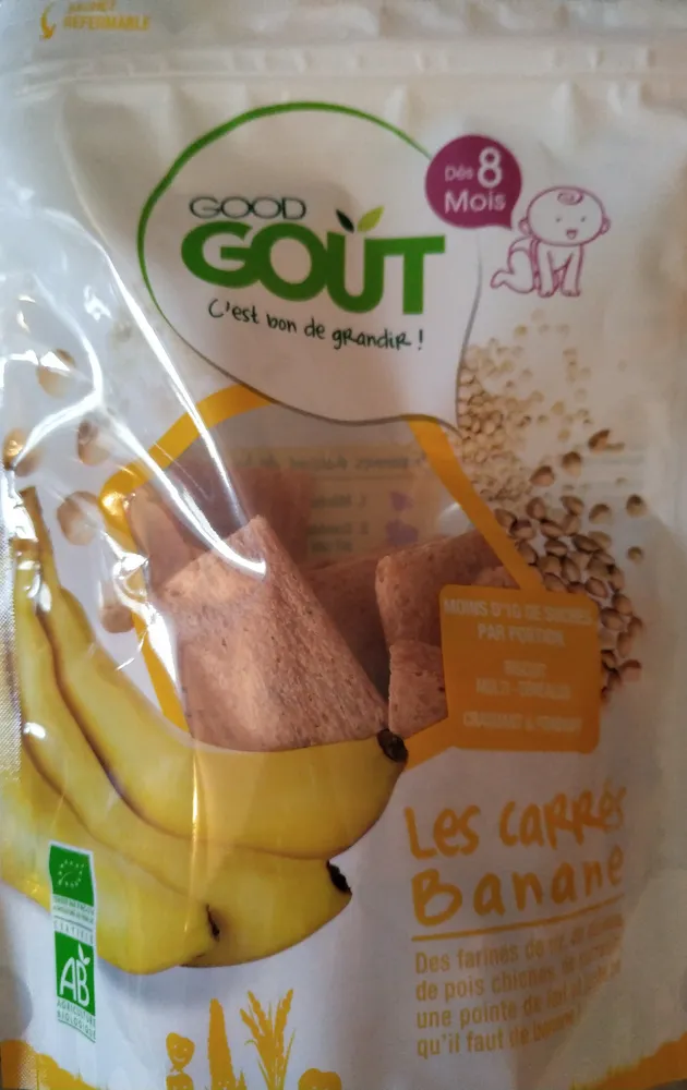 Les Carrés Banane-Good Gout-50g
