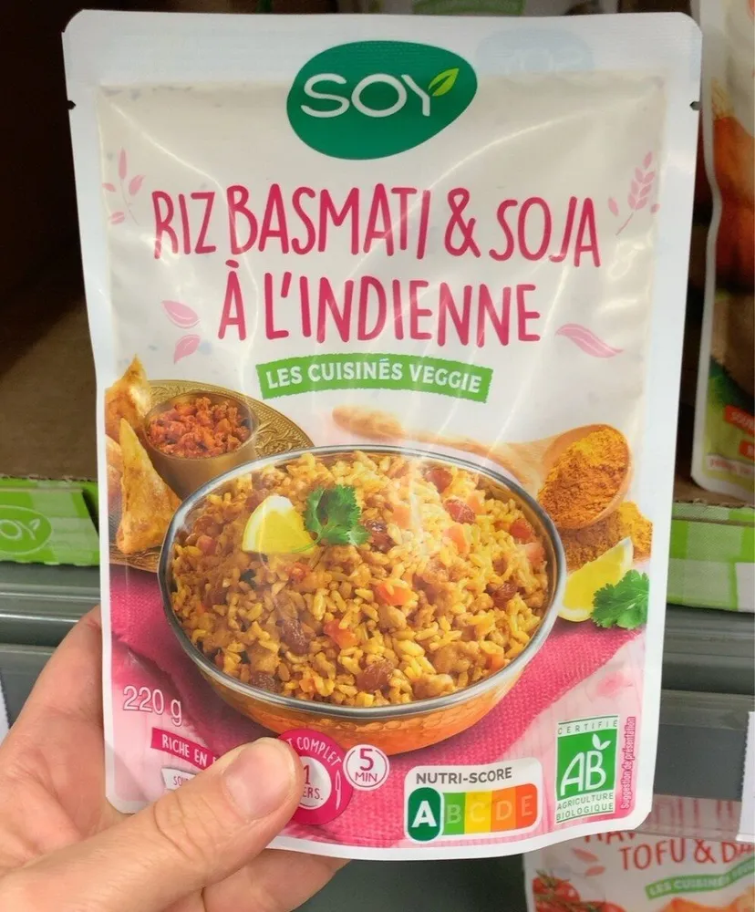 Riz basmati et soja a l’indienne