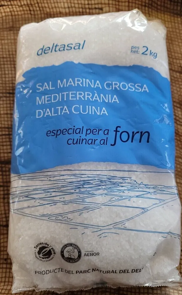 Sal marina grossa mediterrània d'alta cuina