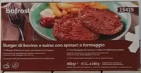 Burger di bovino e suino con spinaci e formaggio