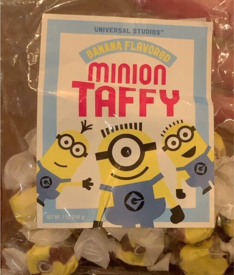 Banana flavoured minion taffy