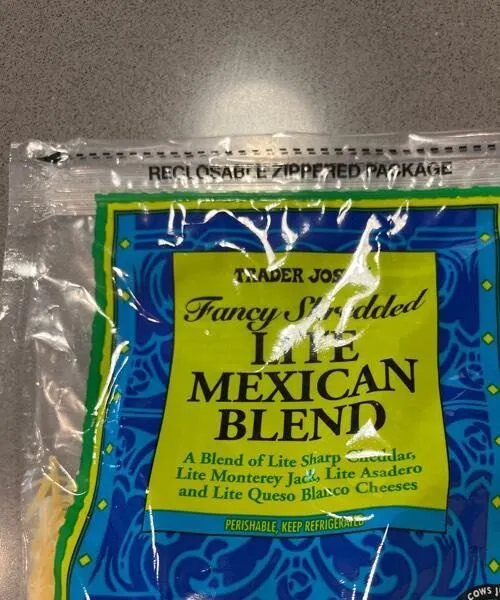 Light Mexican blend cheese