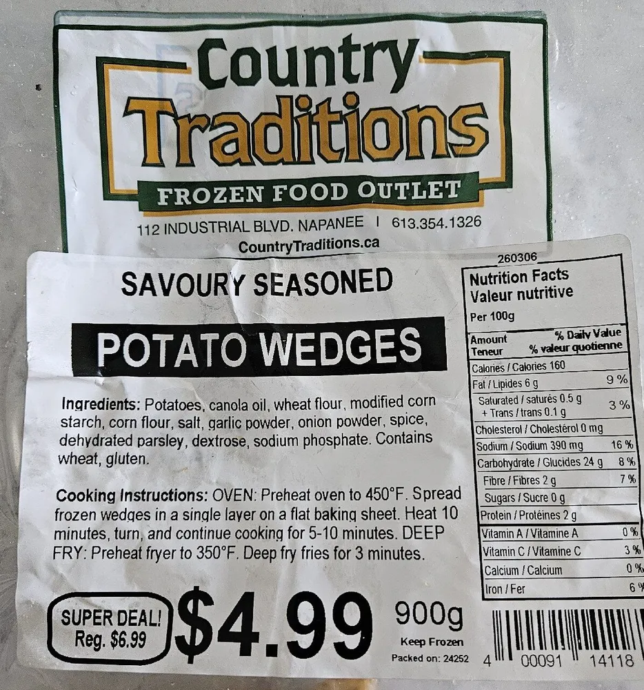 Savoury Seasoned Potato Wedges