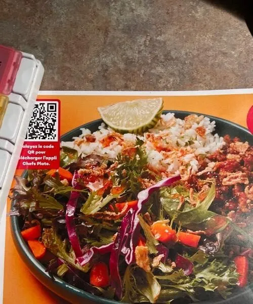 Salade au porc façon là