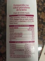 Leche calcio desnatada con vitaminas y ácido fólico