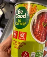 Spiced lentil & tomato soup