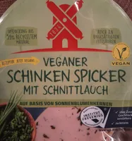 Veganer Schinkenspicker mit Schnittlauch