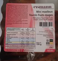 Mini moelleux fourrés fruits rouges