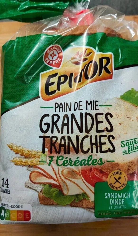 Pain de mie grandes tranches 7 céréales