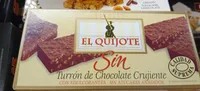 Turrón de chocolate con edulcorantes sin azúcares añadidos