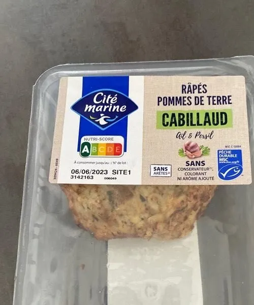 Râpés pommes de terre cabillaud