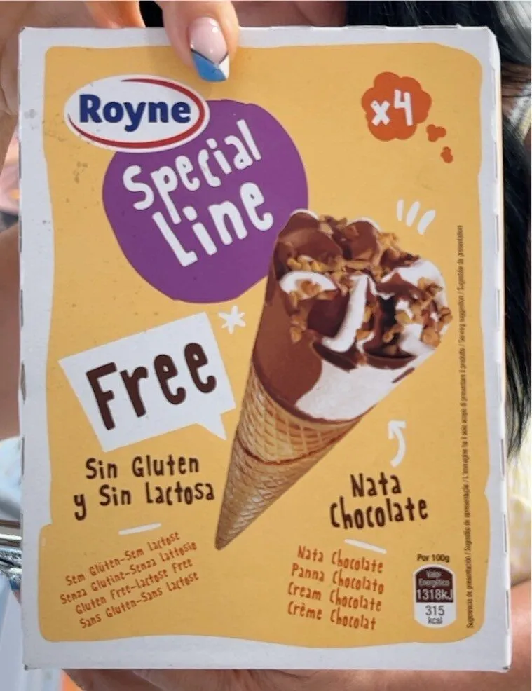 Cream chocolate cones