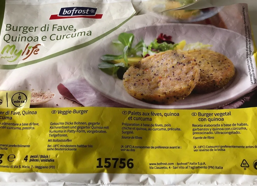Burger di fave, quinoa e curcuma
