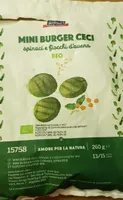 Mini burger pois chiches, épinards et flocons d'avoine bio
